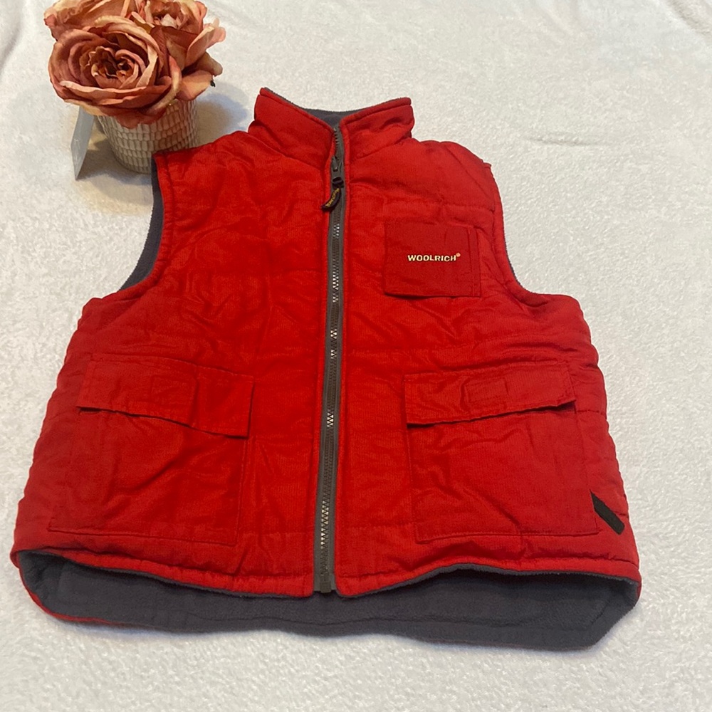 WOOLRICH Boys Size M Red Vest